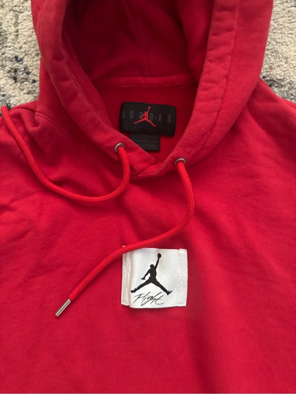 Jordan Nike Flight Men’s Red Pullover Hoodie EUC